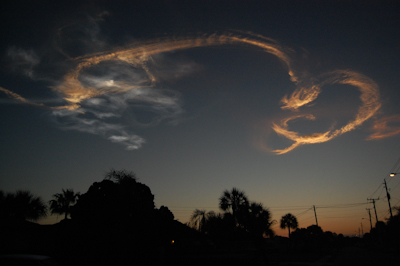 Space Shuttle STS-131 launch, April 5 2010, noctilucent cloud.